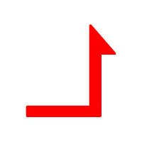 中太の先が片方のL字矢印