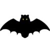 ハロウィンで使えるコウモリの手書きイラスト