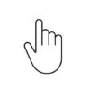 クリックする手の指差しイラスト素材