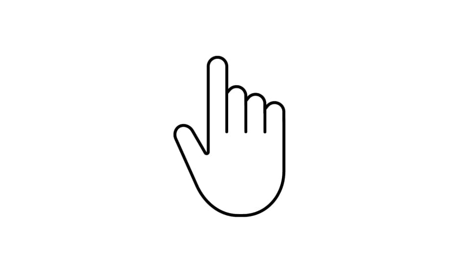 クリックする手の指差しイラスト素材