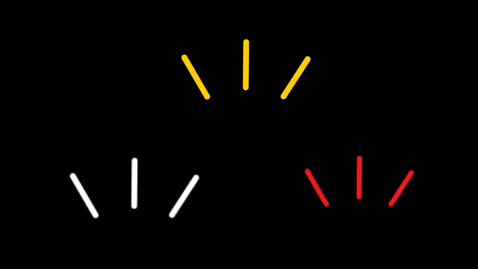 強調マーク/気づく/3本線マークイラスト