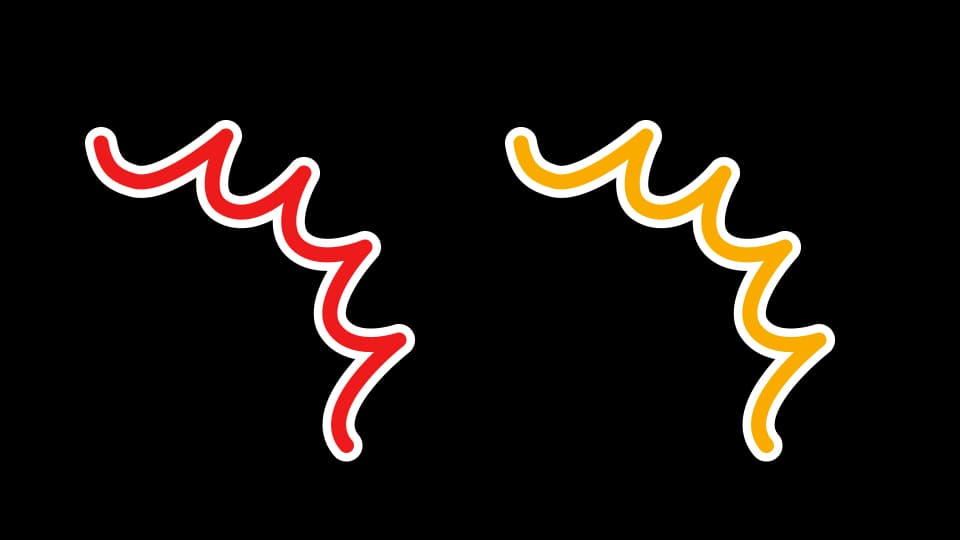 驚き/驚く/びっくり 漫符のイラスト