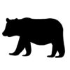 熊のシルエットイラスト