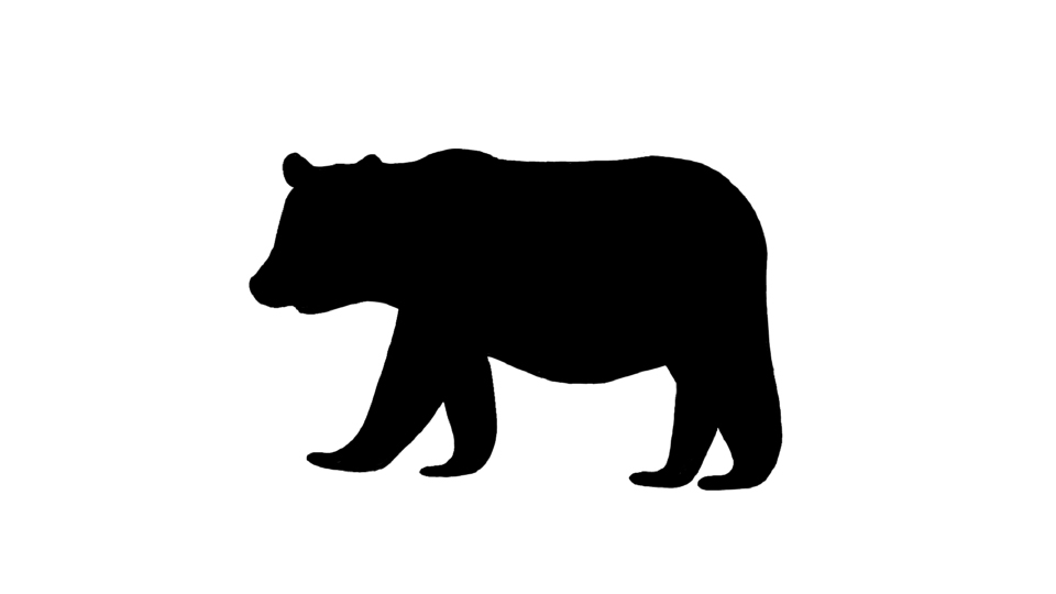 熊のシルエットイラスト