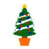 クリスマスツリーのイラストフリー素材