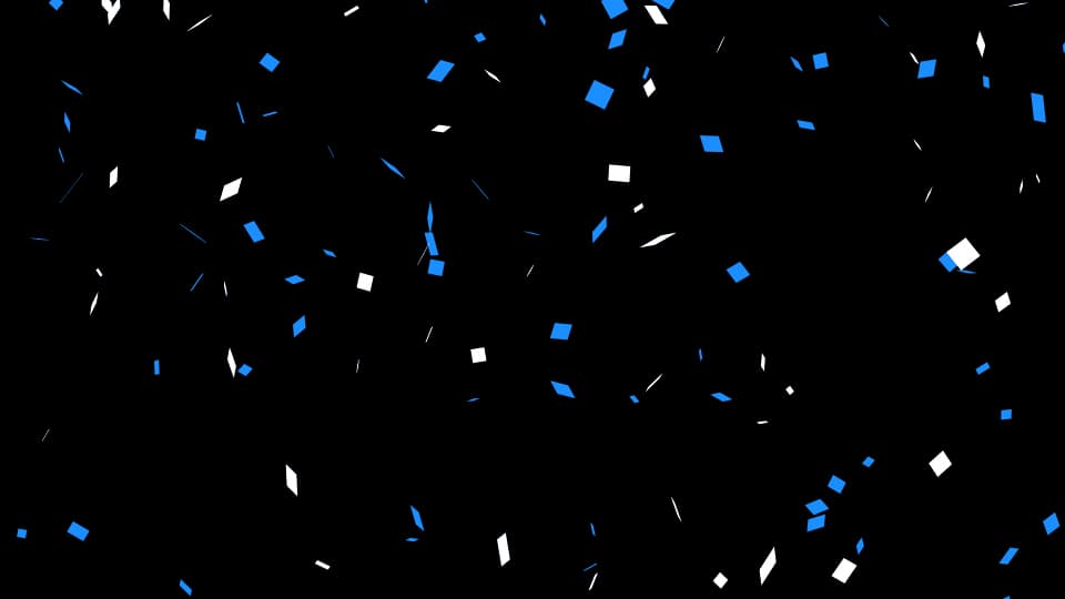 【背景透過】青と白の紙吹雪【フリー素材】