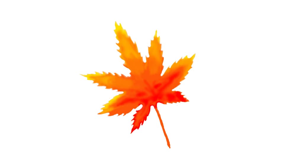 手書きの紅葉のイラスト【フリー素材】