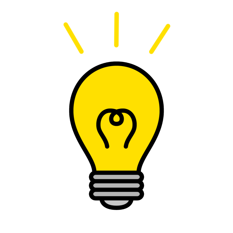ひらめき/ひらめく/電球/思いつくのイラスト
