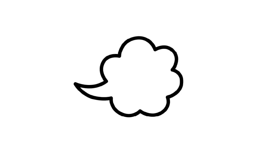 ため息の漫符イラスト