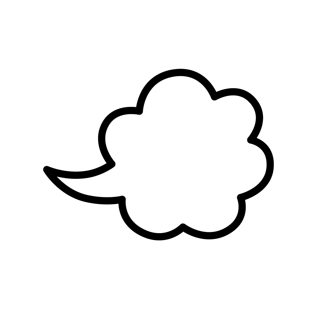 ため息/おならの漫符イラスト