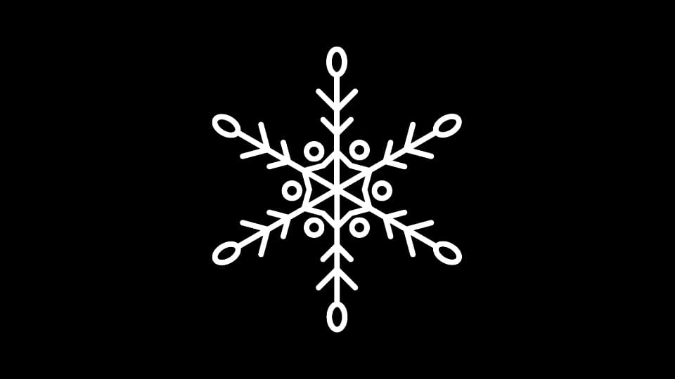 雪の結晶の透過イラスト【フリー素材】