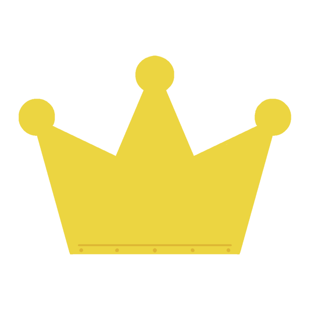 王冠のイラスト1位、2位、3位