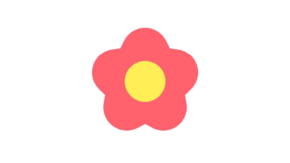 かわいい赤い花のイラスト【フリー素材】