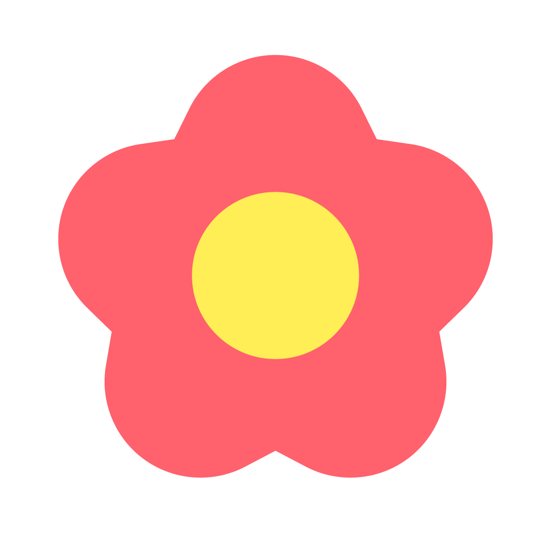 かわいい赤い花のイラスト【フリー素材】