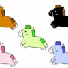 かわいい馬のイラスト(23色)【フリー素材】干支「午」をモチーフにしたイラスト