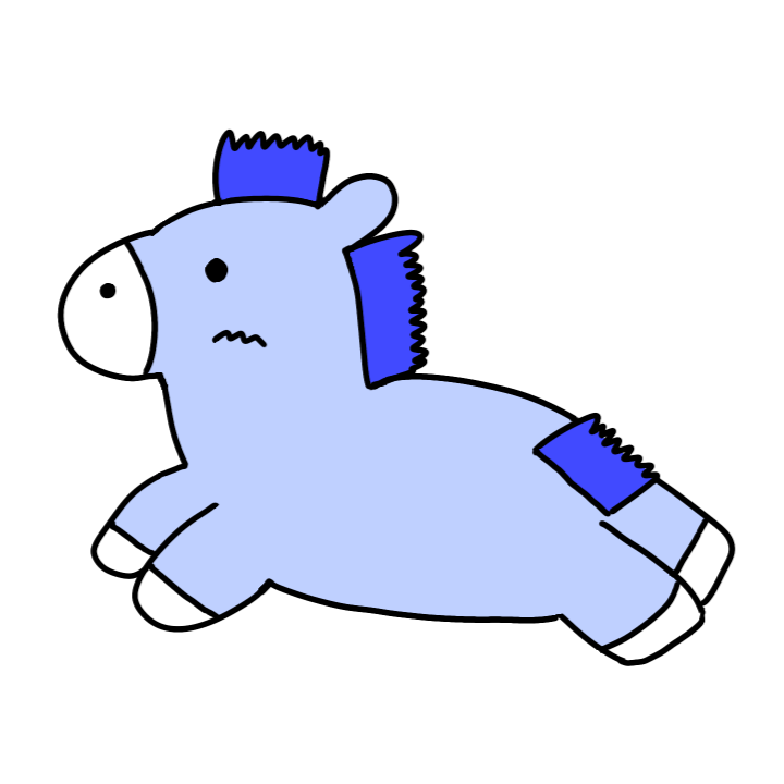 かわいい馬のイラスト(23色)【フリー素材】干支「午」をモチーフにしたイラスト