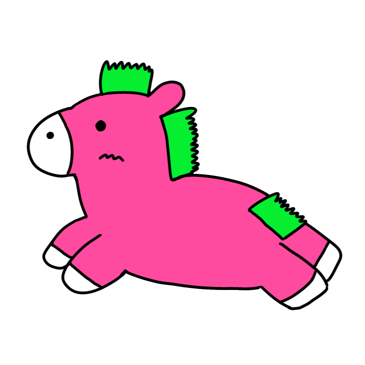 かわいい馬のイラスト(23色)【フリー素材】干支「午」をモチーフにしたイラスト