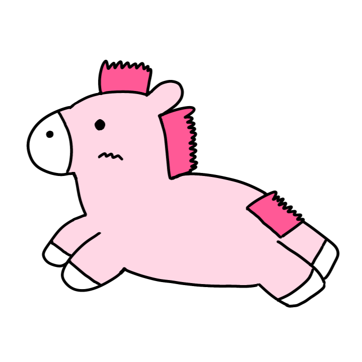 かわいい馬のイラスト(23色)【フリー素材】干支「午」をモチーフにしたイラスト