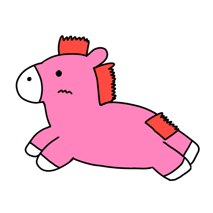 かわいい馬のイラスト(23色)【フリー素材】干支「午」をモチーフにしたイラスト