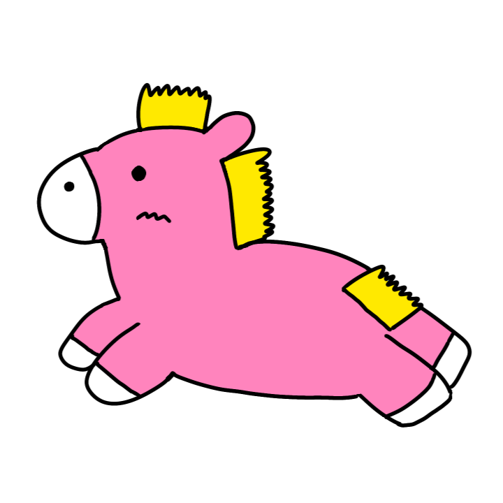 かわいい馬のイラスト(23色)【フリー素材】干支「午」をモチーフにしたイラスト