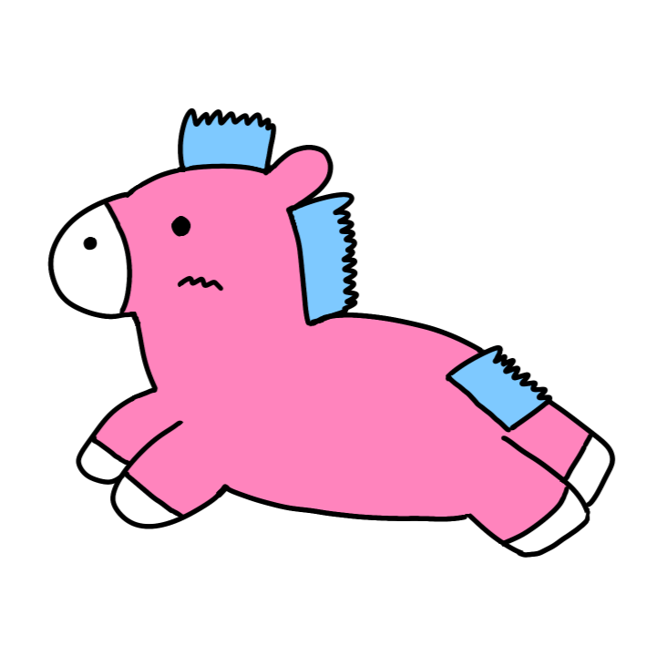 かわいい馬のイラスト(23色)【フリー素材】干支「午」をモチーフにしたイラスト