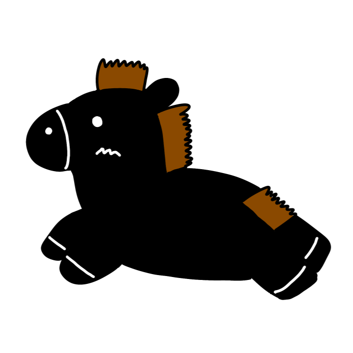 かわいい馬のイラスト(23色)【フリー素材】干支「午」をモチーフにしたイラスト