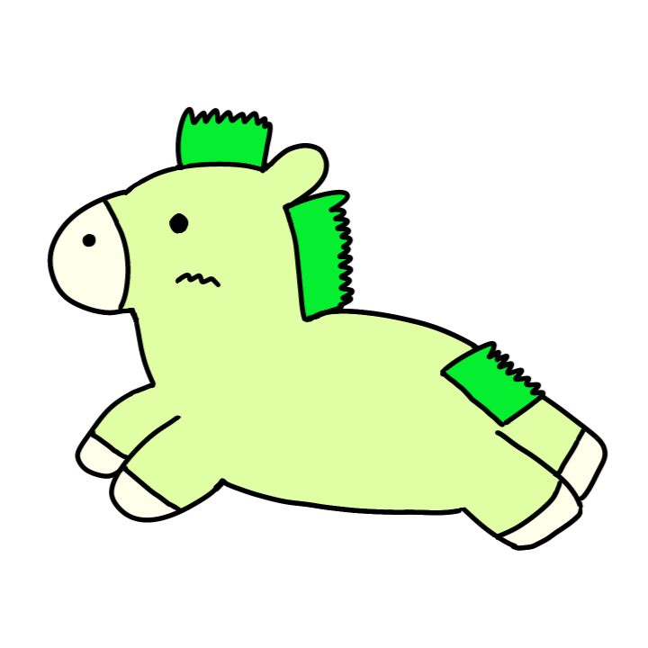 かわいい馬のイラスト(23色)【フリー素材】干支「午」をモチーフにしたイラスト