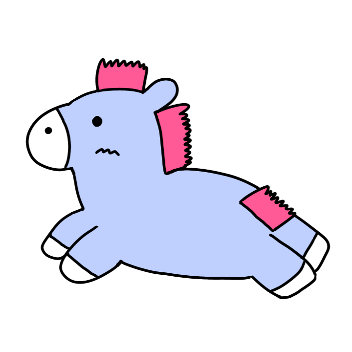 かわいい馬のイラスト(23色)【フリー素材】干支「午」をモチーフにしたイラスト