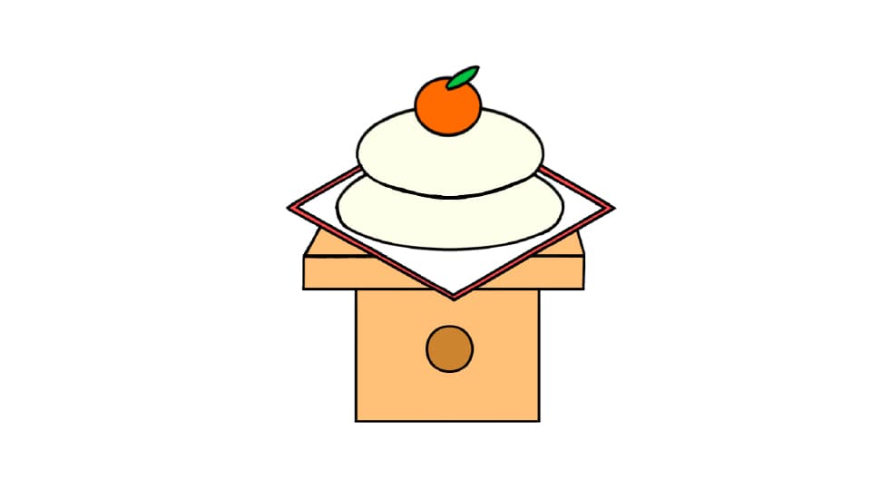 お正月に使える鏡餅のイラスト【フリー素材】