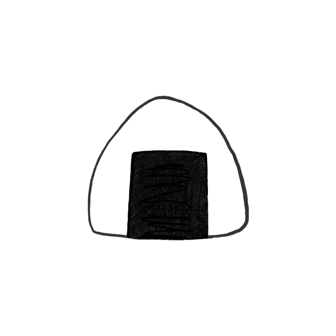 手書きのおにぎりのイラスト【フリー素材】
