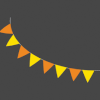 色が切り替わる黄色とオレンジのガーランドのフリー動画素材