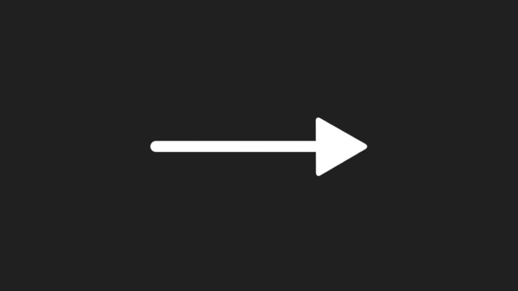 シンプルな矢印のフリー動画素材(白)