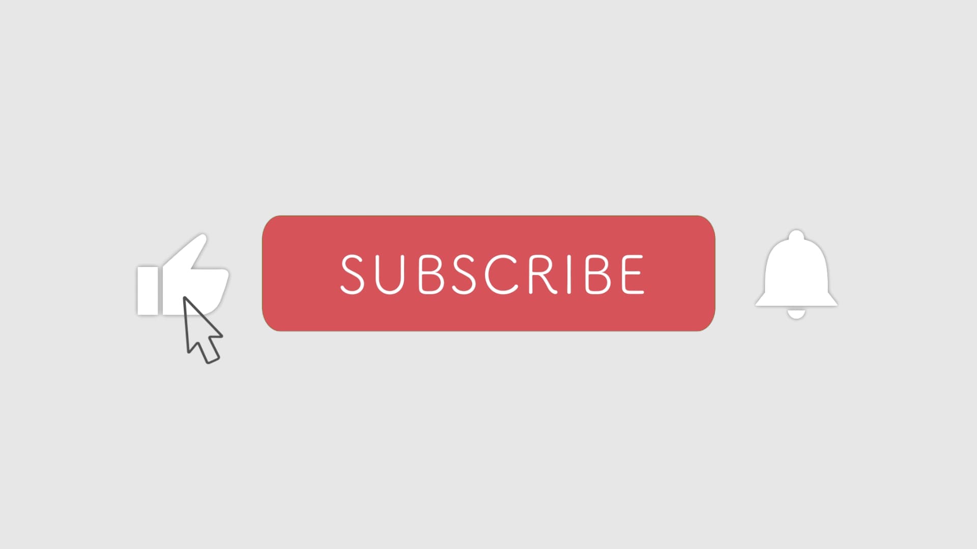 ナチュラルで可愛いチャンネル登録ボタン、高評価、通知ボタンのフリー動画素材(英語)