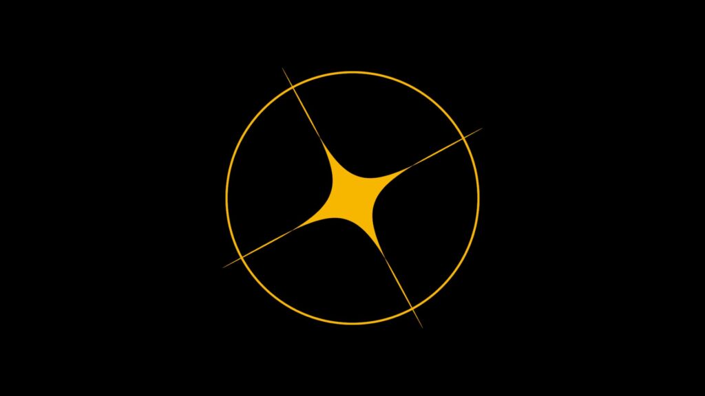 キラーン、キラッと光るエフェクトのフリー動画素材(黄色)