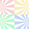サンバースト（4色）の背景フリー動画素材