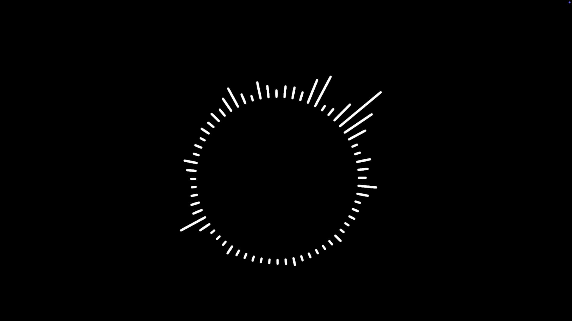 円形のオーディオスペクトラムのフリー動画素材(白)