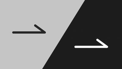 細くてシンプルな片側矢印のフリー動画素材