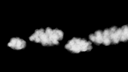 横に流れる少しリアルな雲のフリー動画素材