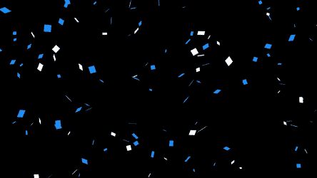 上から降ってくる青と白の紙吹雪のフリー動画素材