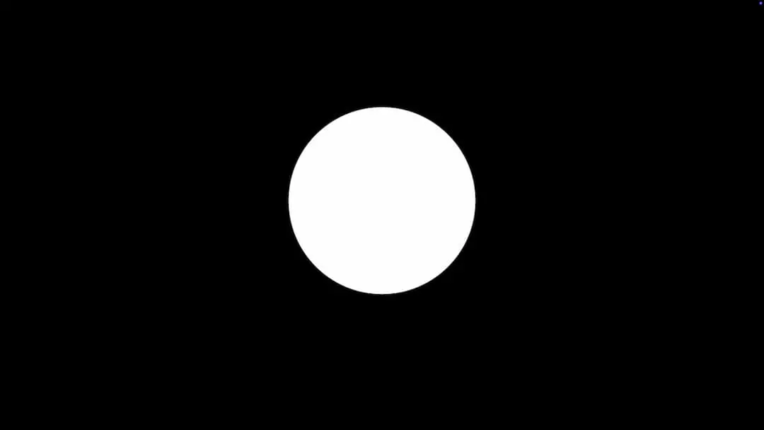 円がだんだん小さくなる暗転エフェクト