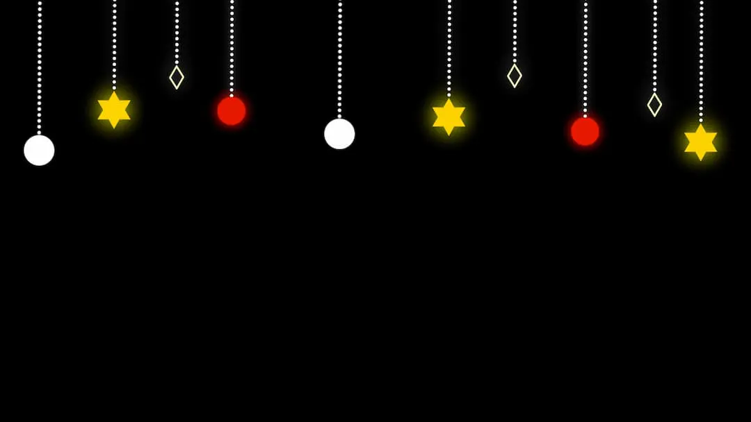 クリスマスに使えるイルミネーションの装飾のフリー動画素材