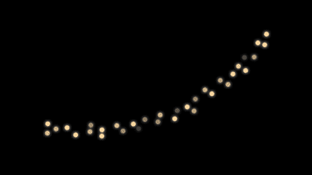 クリスマスに使えるガーランド風のイルミネーションの装飾【フリー動画素材】