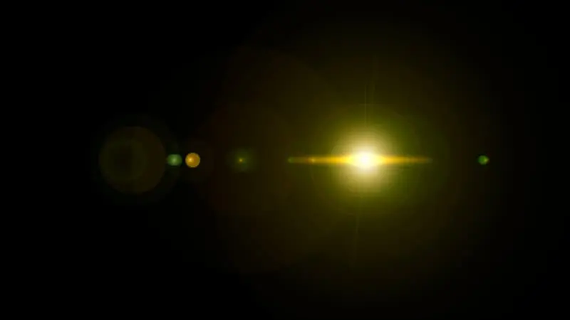 文字装飾などに使える動くレンズフレアのフリー動画素材