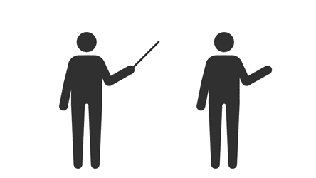 教える人のシルエットアニメーション/プレゼン・説明する人のフリー動画素材