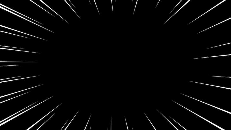 線が少なめのマンガのような集中線/強調/放射光(白・黒)【フリー動画素材】