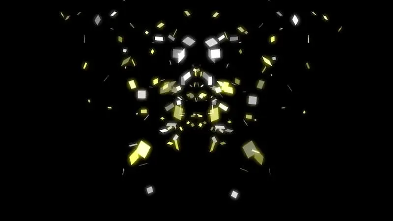 キラキラした紙吹雪、クラッカーのフリー動画素