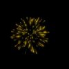 黄色い花火の黒背景フリー動画素材
